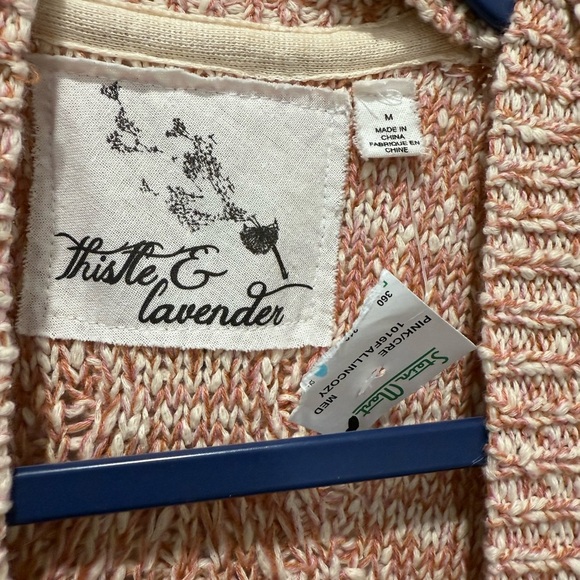 Thistle & Lavender Open Front Cable knit
Long Lined Sweater Cardigan Sz M - Picture 6 of 8